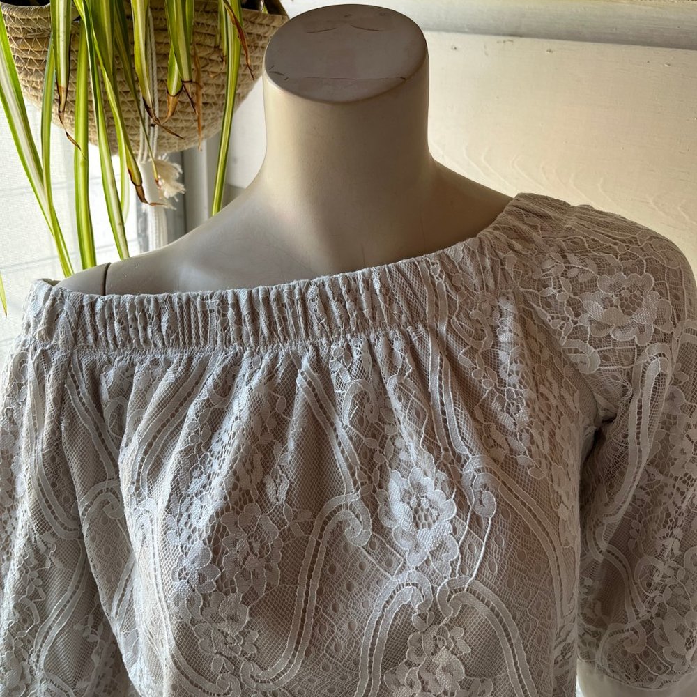 Cream off the shoulder shirt - PERSEPTION CONCEPT - Picture 6 of 6